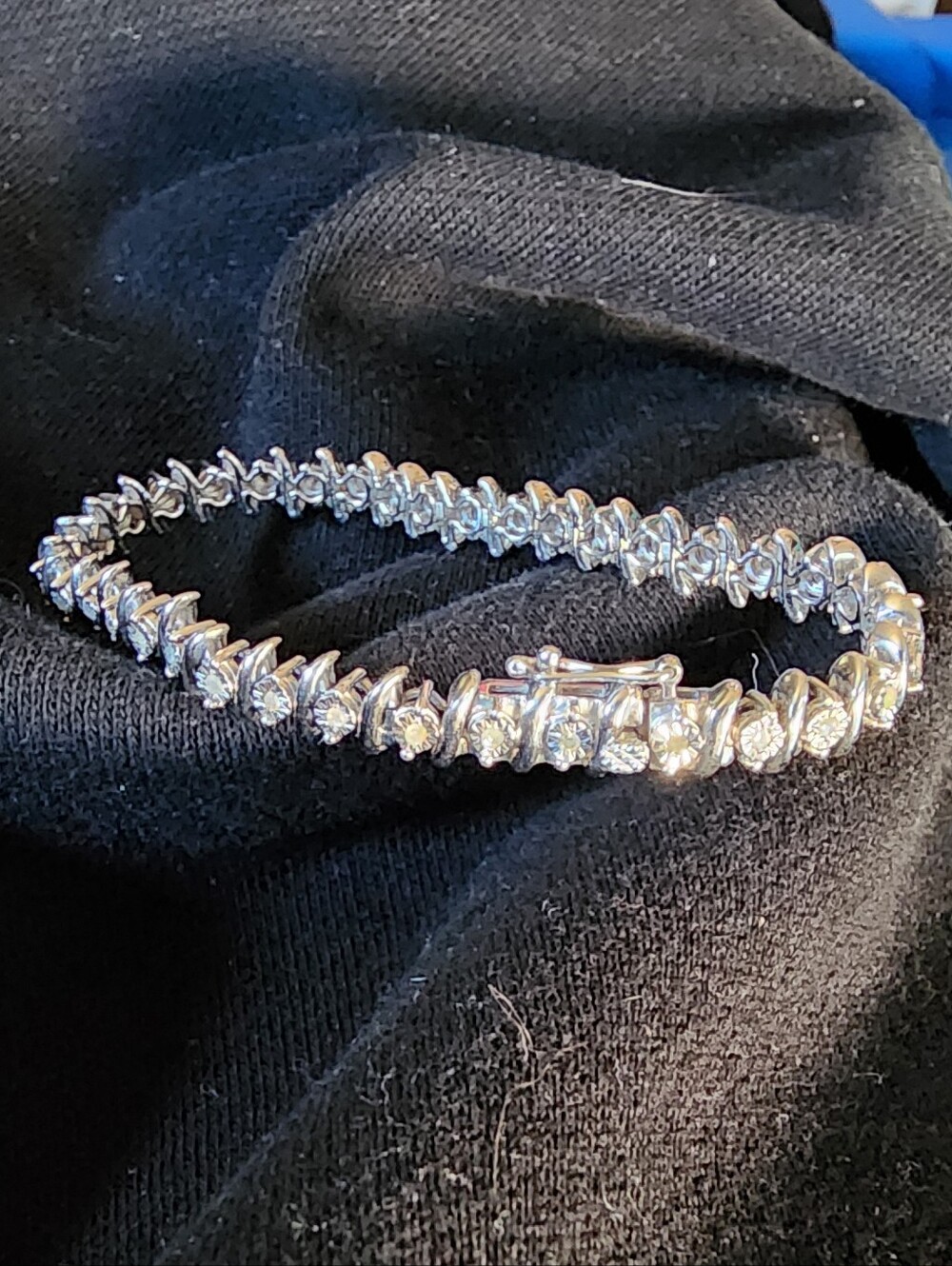 925 7" Sterling Tennis Bracelet w/ 0.46ct RIAM M Stones Michael Anthony Jewelers